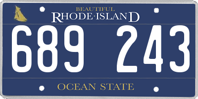 RI license plate 689243