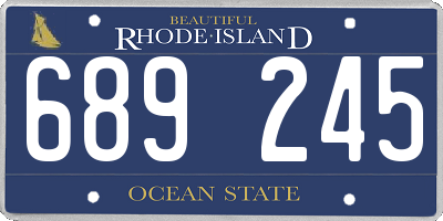 RI license plate 689245
