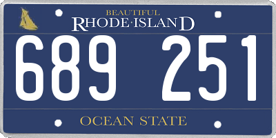 RI license plate 689251