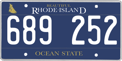 RI license plate 689252