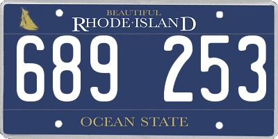 RI license plate 689253