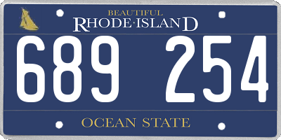 RI license plate 689254
