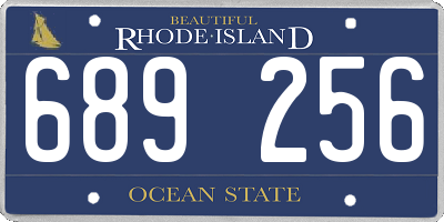 RI license plate 689256