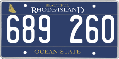 RI license plate 689260