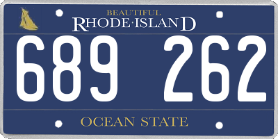 RI license plate 689262
