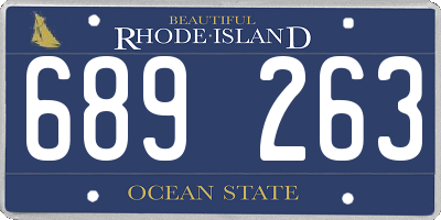 RI license plate 689263