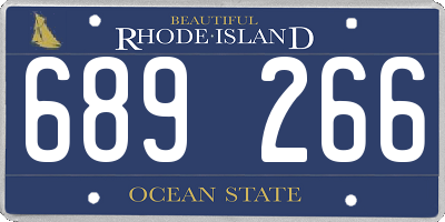RI license plate 689266