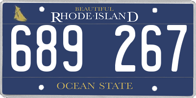 RI license plate 689267