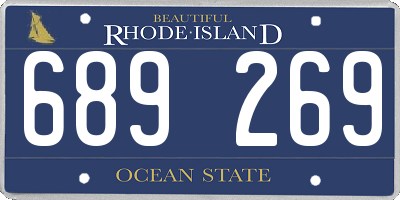 RI license plate 689269