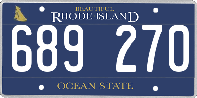 RI license plate 689270