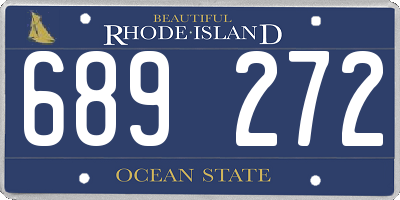 RI license plate 689272