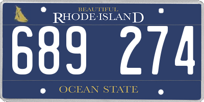 RI license plate 689274