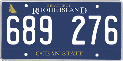 RI license plate 689276