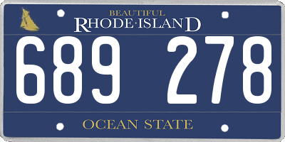 RI license plate 689278