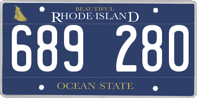 RI license plate 689280