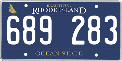 RI license plate 689283