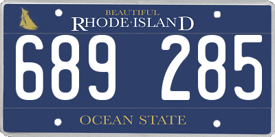 RI license plate 689285