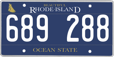 RI license plate 689288