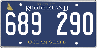 RI license plate 689290