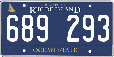 RI license plate 689293