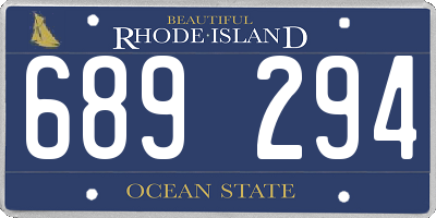 RI license plate 689294