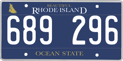 RI license plate 689296