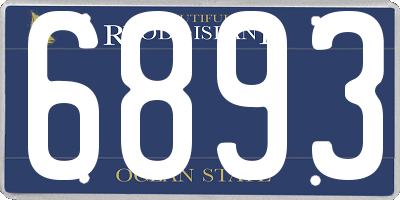 RI license plate 6893