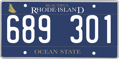 RI license plate 689301