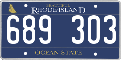 RI license plate 689303