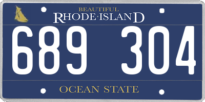 RI license plate 689304