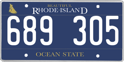 RI license plate 689305