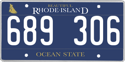 RI license plate 689306