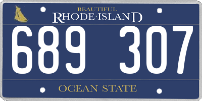 RI license plate 689307