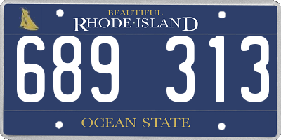RI license plate 689313