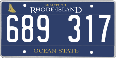RI license plate 689317