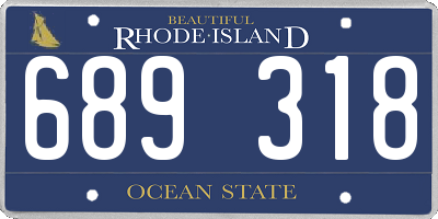 RI license plate 689318