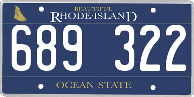 RI license plate 689322