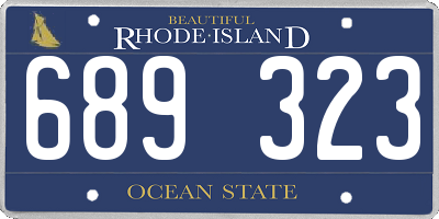 RI license plate 689323