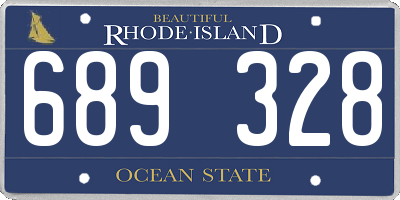 RI license plate 689328