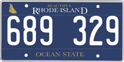 RI license plate 689329