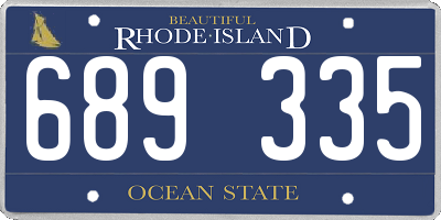 RI license plate 689335