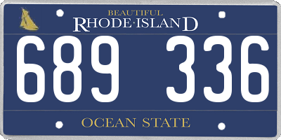 RI license plate 689336