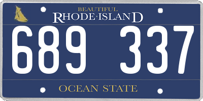 RI license plate 689337