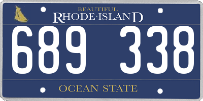 RI license plate 689338
