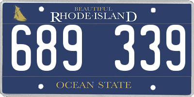 RI license plate 689339