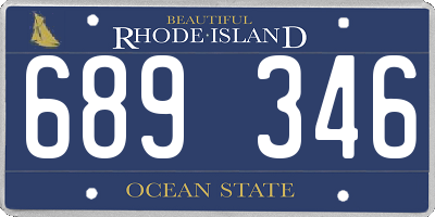 RI license plate 689346