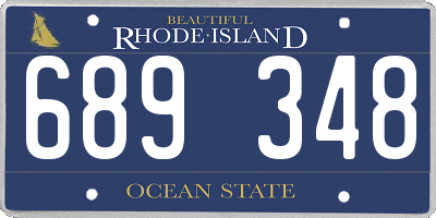RI license plate 689348