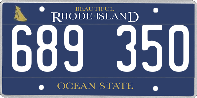 RI license plate 689350