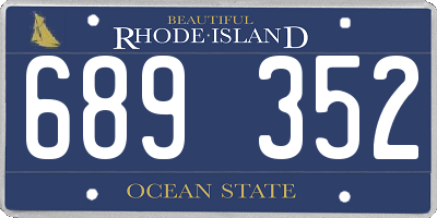 RI license plate 689352
