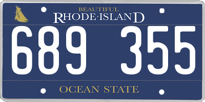 RI license plate 689355